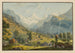 Vue taget ved passage af Wengernalp mod bunden af Lauterbrunnen-dalen - David Alois Schmid — visning af kunstværket