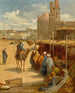 En marked i Kairo - David Bates — visning af kunstværket