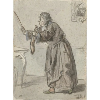 David Bles - Staande man met viool en strijkstok.webp