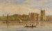 båd foran Lambeth-paladset, London - David Cox — visning af kunstværket