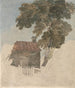 Chalet og træer - David Cox — visning af kunstværket