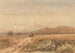 Cavalier på en sti nær Bolsover-slottet, Derbyshire - David Cox — visning af kunstværket