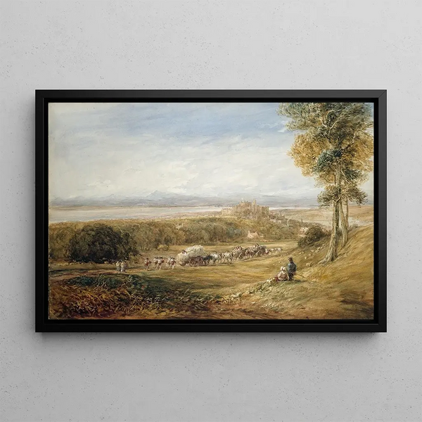 Lancaster, fred og krig - David Cox — indrammet kunstværk på væggen