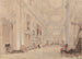 Bibliothèque longue au palais de Blenheim - David Cox — visning af kunstværket