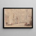 Bibliothèque longue au palais de Blenheim - David Cox — indrammet kunstværk på væggen