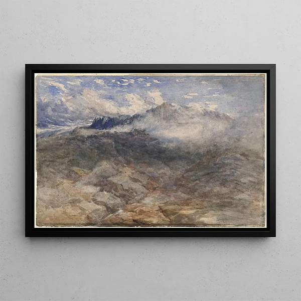 Hauts de montagne Cader Idris - David Cox — indrammet kunstværk på væggen