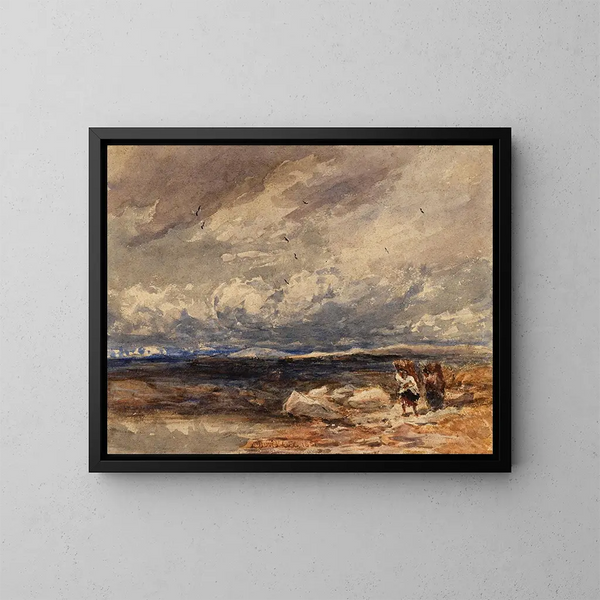 Sur Carrington Moss - David Cox — indrammet kunstværk på væggen