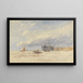 Sur la Medway - David Cox — indrammet kunstværk på væggen