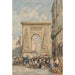 Reproduktion af maleriet Porte Saint-Denis Paris - David Cox