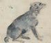 Studie af en hund - David Cox — visning af kunstværket