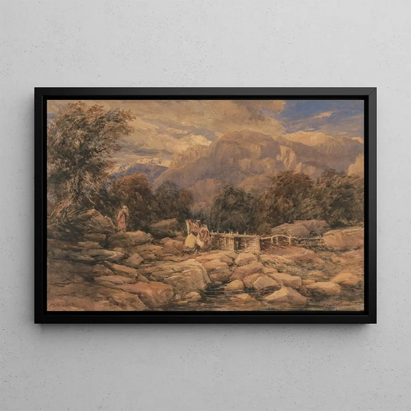 Le Piège à saumons - David Cox — indrammet kunstværk på væggen