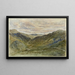 Vue i Wales - David Cox — indrammet kunstværk på væggen