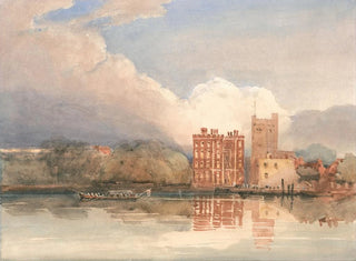 Vue du palais de Lambeth sur la Tamise - David Cox — visning af kunstværket
