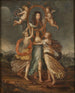 Tre allegoriske figurer med portræt af Karl XI af Sverige - David Klöcker Ehrenstrahl — visning af kunstværket