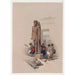 Reproduktion af maleriet Colosse foran templet Wady Saboua Wadi alSabua Nubie - David Roberts