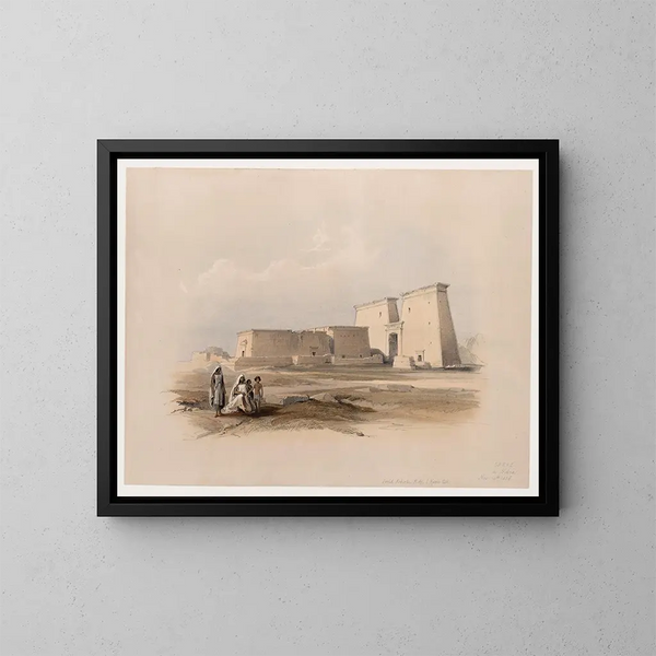 Dakke en Nubie, 14. november 1836 - David Roberts — indrammet kunstværk på væggen