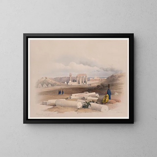 Hermont Armant gammel Hirmonthis, 26. november 1838 - David Roberts — indrammet kunstværk på væggen