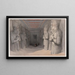 indendørsbilledet af Abou Simbel-templet, 9. november 1836, Nubien - David Roberts — indrammet kunstværk på væggen