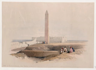 Obelisk af Alexandria, almindeligvis kaldet Cleopatra's nål - David Roberts — visning af kunstværket
