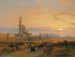Procession foran kalifernes grave i Kairo - David Roberts — visning af kunstværket