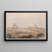 Pyramiderne i Giza - David Roberts — indrammet kunstværk på væggen