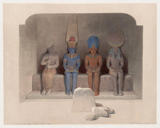 Abou Simbel-templet i Nubia - David Roberts — visning af kunstværket