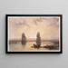 Statues de Memnon à Thèbes pendant l'inondation - David Roberts — indrammet kunstværk på væggen