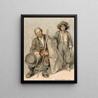 David Roberts - Study of Spanish Peasants at Alcal de Guadara.webp