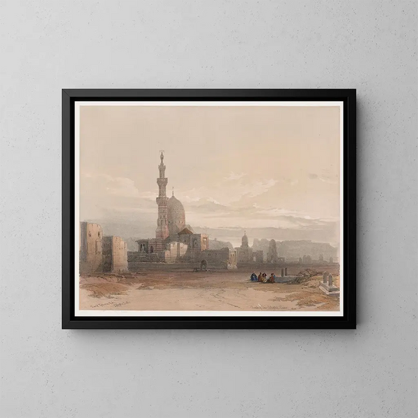 Tombeaux des califes du Caire - David Roberts — indrammet kunstværk på væggen
