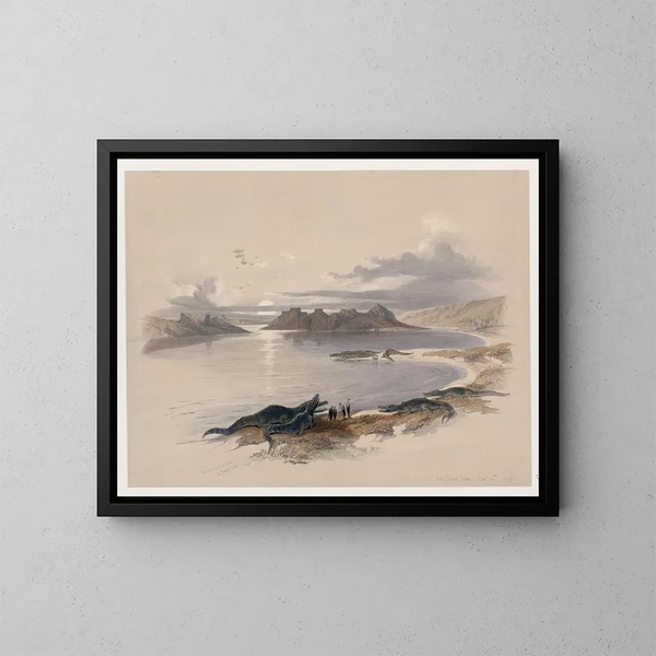 Wadi Dabod, Nubien, 16. november 1838 - David Roberts — indrammet kunstværk på væggen