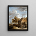 Et træhus - David Teniers den Yngre — indrammet kunstværk på væggen