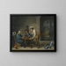 En vagtskue scene med spillere af trictrac i forgrunden - David Teniers den Yngre — indrammet kunstværk på væggen