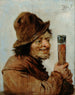En bonde, der holder et glas - David Teniers den Yngre — visning af kunstværket