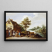 En kro ved floden - David Teniers den Yngre — indrammet kunstværk på væggen