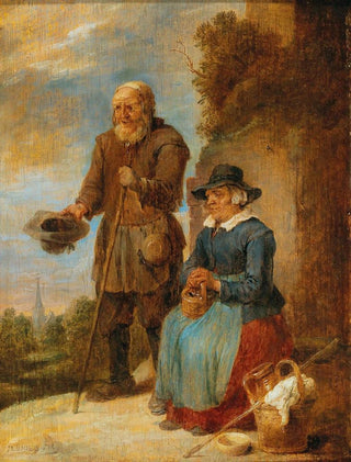 David Teniers The Younger - An Old Couple Begging On The Street.webp