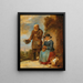 et gammelt par, der beder i gaden - David Teniers den Yngre — indrammet kunstværk på væggen