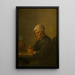 Reproduktion af maleriet En gammel kvinde, der skærer tobak - David Teniers den Yngre