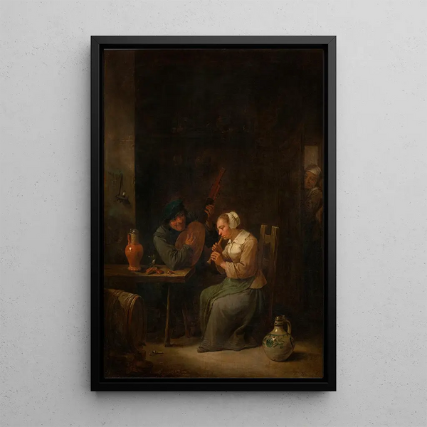 Duo - David Teniers den Yngre — indrammet kunstværk på væggen