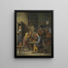 Personnager i interiøret af en kro - David Teniers den Yngre — indrammet kunstværk på væggen