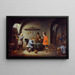 Scène de jeu dans une auberge - David Teniers le Jeune — indrammet kunstværk på væggen
