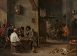 Jeu de backgammon - David Teniers den Yngre — visning af kunstværket