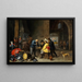 Salle de garde med udleveringen af Saint Pierre - David Teniers den Yngre — indrammet kunstværk på væggen