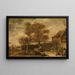 I gården på gården - David Teniers den Yngre — indrammet kunstværk på væggen