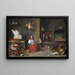 Køkkenindretning - David Teniers den Yngre — indrammet kunstværk på væggen