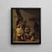 La tabagie - David Teniers den Yngre — indrammet kunstværk på væggen