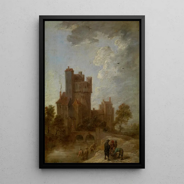 Morgenmaleri - David Teniers den Yngre — indrammet kunstværk på væggen