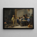 Bønder, der fejrer Helligtrekonger-festen - David Teniers den Yngre — indrammet kunstværk på væggen