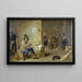 Røgfyldt i en kro - David Teniers den Yngre — indrammet kunstværk på væggen