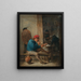 Scène de taverne avec fumeurs - David Teniers le Jeune — indrammet kunstværk på væggen