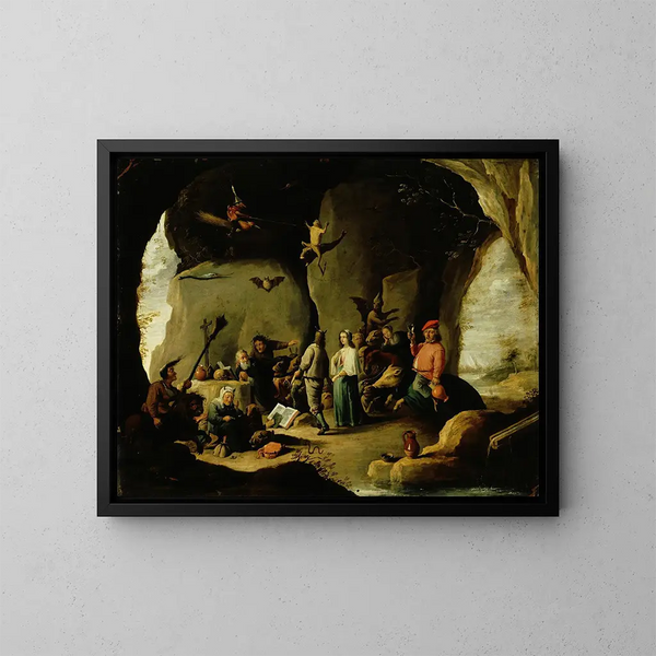 La Tentation de Saint Antoine - David Teniers den Yngre — indrammet kunstværk på væggen